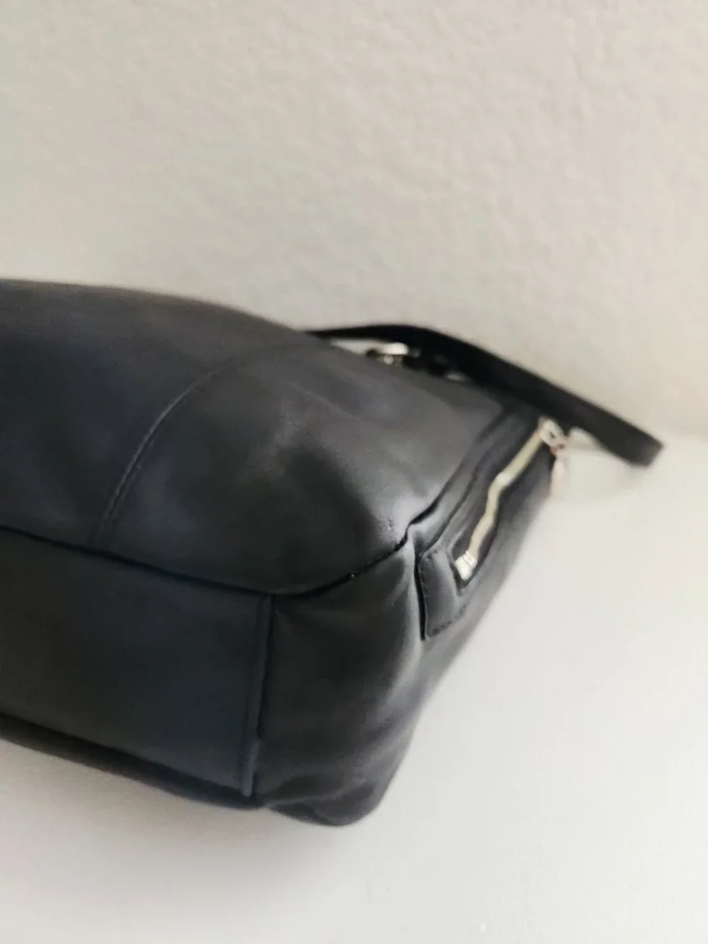 Euc Vintage Coach Gallery Y2k Black Leather Satchel Handbag Purse